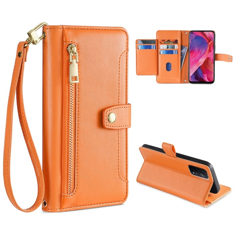 Sheep Texture Cross-body Zipper Wallet Leather Phone Case, Series 2