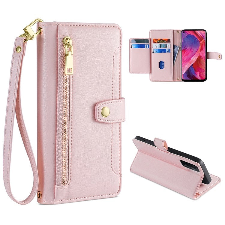 Sheep Texture Cross-body Zipper Wallet Leather Phone Case, Series 2