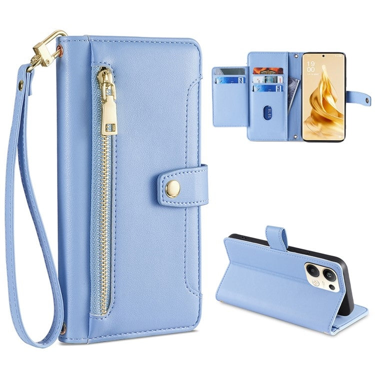 Sheep Texture Cross-body Zipper Wallet Leather Phone Case, Series 7