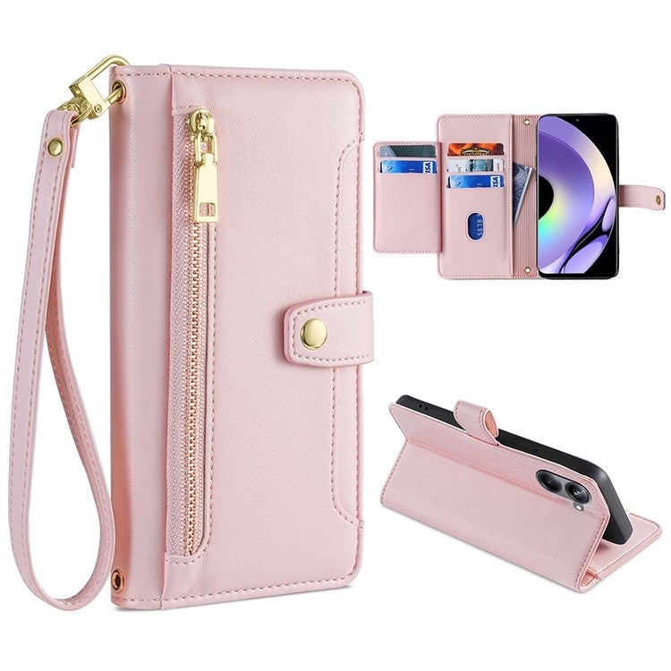 Sheep Texture Cross-body Zipper Wallet Leather Phone Case, Series 1