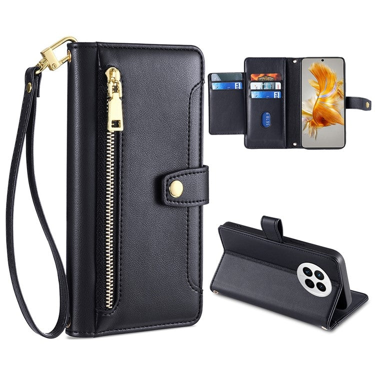 Sheep Texture Cross-body Zipper Wallet Leather Phone Case, Series 2