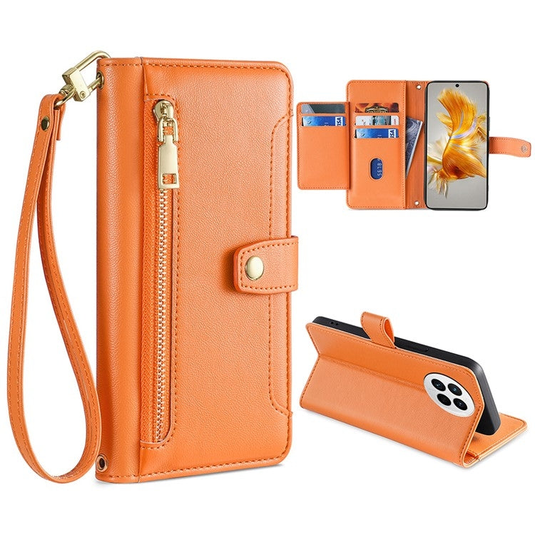 Sheep Texture Cross-body Zipper Wallet Leather Phone Case, Series 2