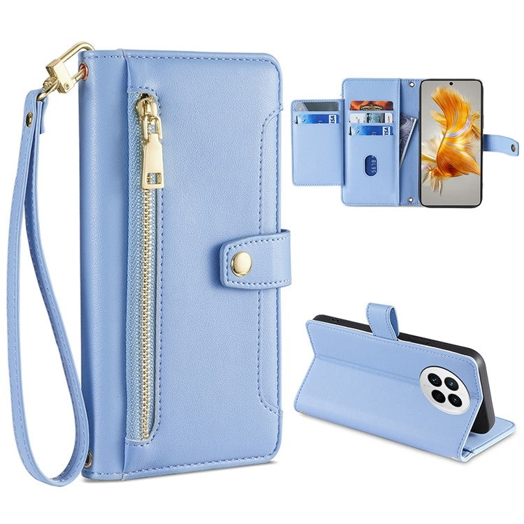 Sheep Texture Cross-body Zipper Wallet Leather Phone Case, Series 2