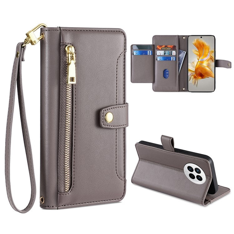 Sheep Texture Cross-body Zipper Wallet Leather Phone Case, Series 2