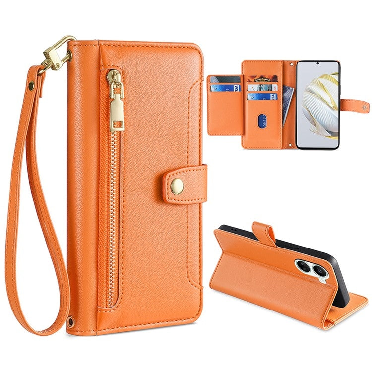 Sheep Texture Cross-body Zipper Wallet Leather Phone Case, Series 5