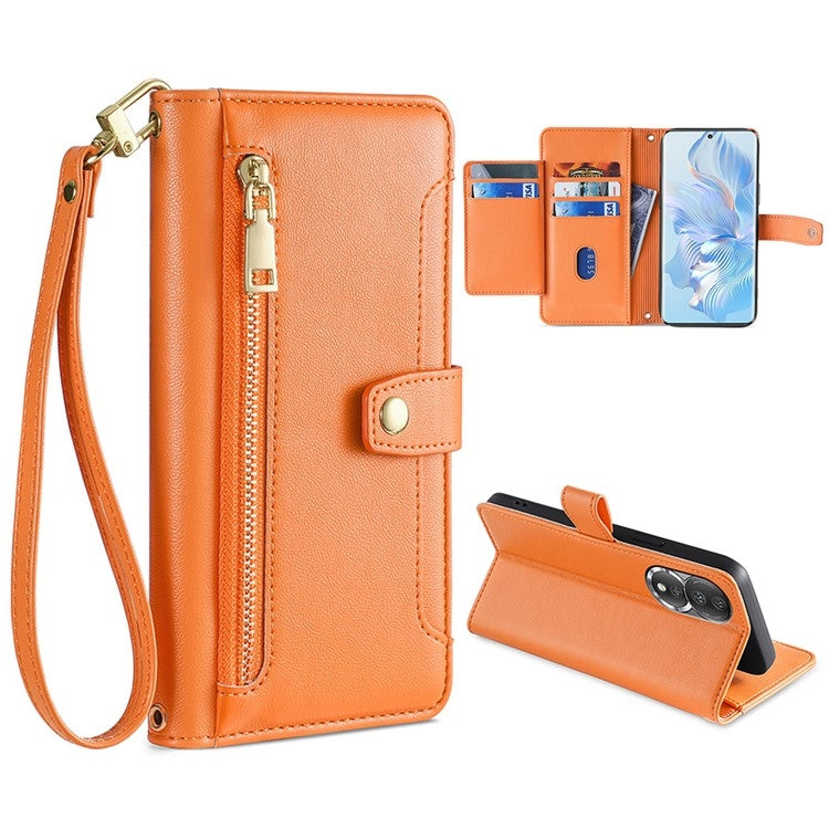 Sheep Texture Cross-body Zipper Wallet Leather Phone Case, Series 5