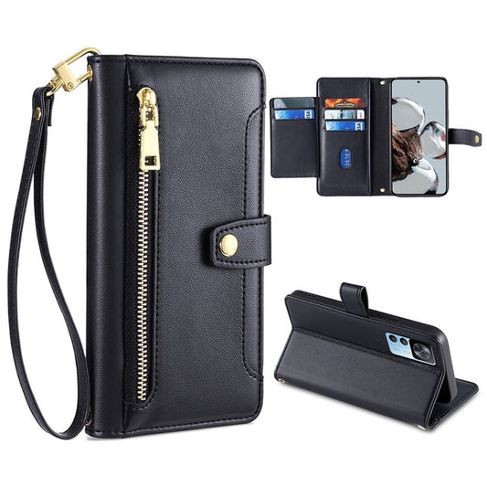 Sheep Texture Cross-body Zipper Wallet Leather Phone Case, Series 6