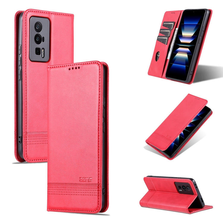 AZNS Magnetic Calf Texture Flip Leather Phone Case, For Huawei Enjoy 50z, For Huawei nova Y61, For Xiaomi Redmi K60 / K60 Pro