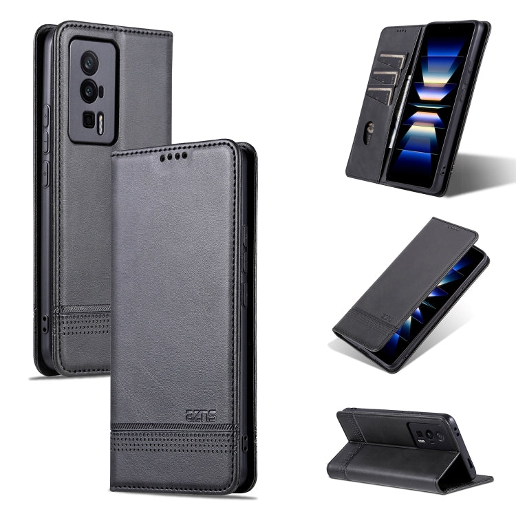 AZNS Magnetic Calf Texture Flip Leather Phone Case, For Huawei Enjoy 50z, For Huawei nova Y61, For Xiaomi Redmi K60 / K60 Pro