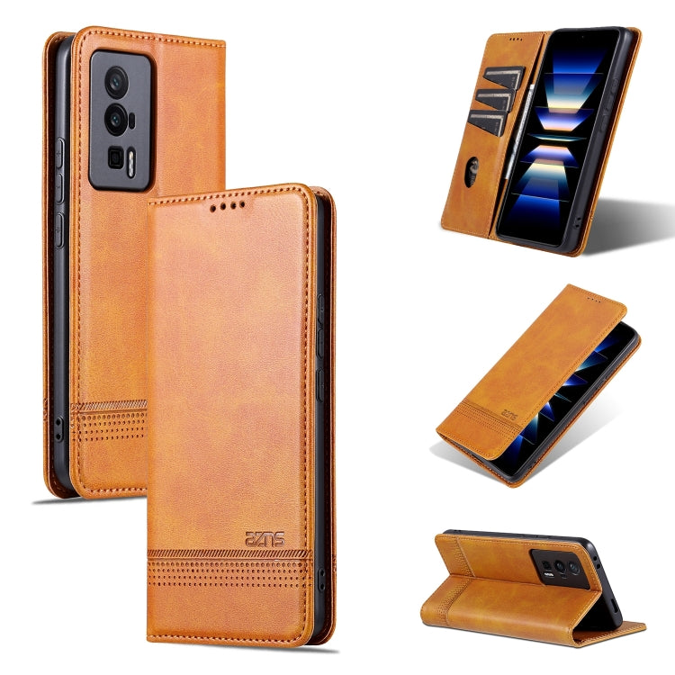 AZNS Magnetic Calf Texture Flip Leather Phone Case, For Huawei Enjoy 50z, For Huawei nova Y61, For Xiaomi Redmi K60 / K60 Pro