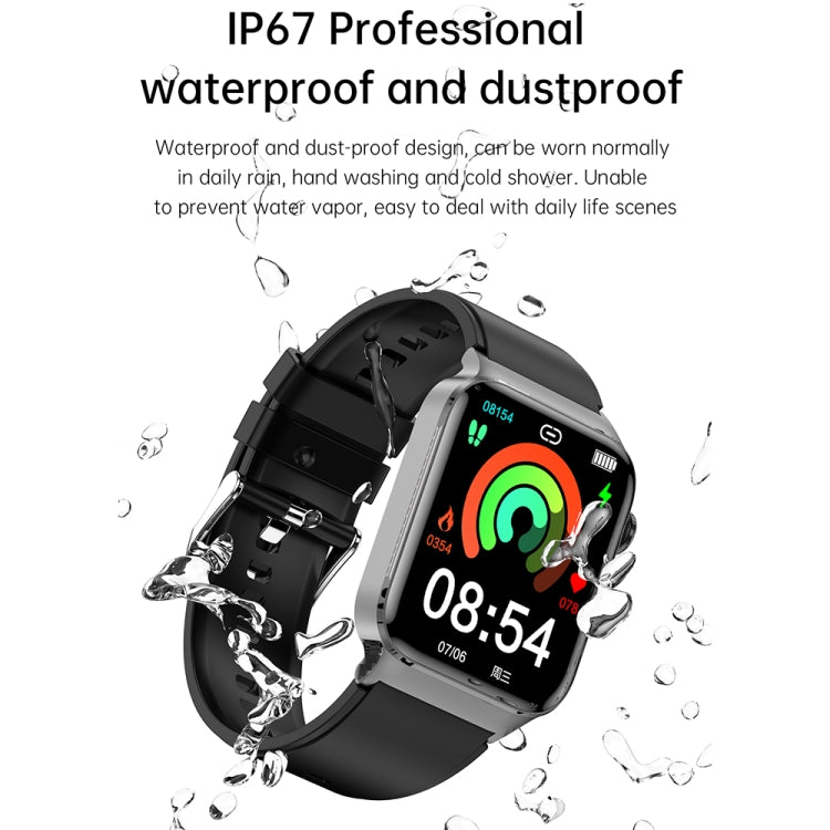 T50 1.85 inch Leather Band IP67 Waterproof Smart Watch Supports Voice Assistant / Health Monitoring