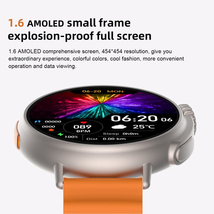 MT30 1.6 inch HD Screen TPU Strap Smart Watch Supports Voice Calls/Blood Oxygen Monitoring