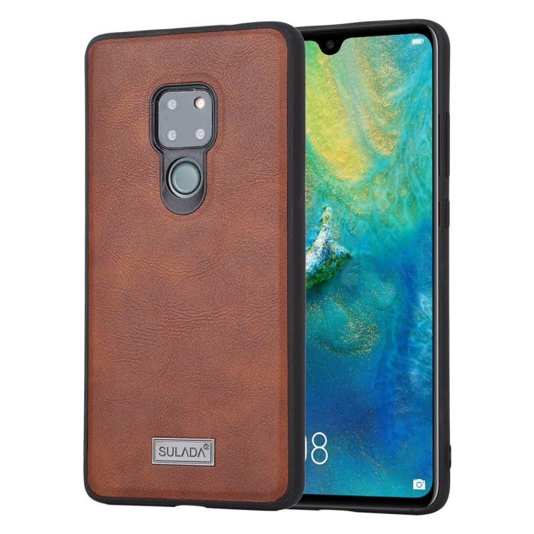 SULADA Shockproof TPU + Handmade Leather Protective Case, For Huawei Mate 20, For Huawei Mate 20 Pro, For Huawei P40, For Huawei P40 Pro, For Samsung Galaxy S20, For Samsung Galaxy S20 Plus, For Samsung Galaxy S20 Ultra