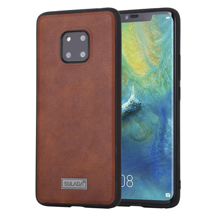 SULADA Shockproof TPU + Handmade Leather Protective Case, For Huawei Mate 20, For Huawei Mate 20 Pro, For Huawei P40, For Huawei P40 Pro, For Samsung Galaxy S20, For Samsung Galaxy S20 Plus, For Samsung Galaxy S20 Ultra