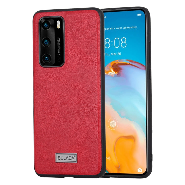 SULADA Shockproof TPU + Handmade Leather Protective Case