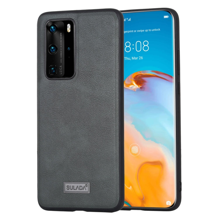 SULADA Shockproof TPU + Handmade Leather Protective Case, For Huawei Mate 20, For Huawei Mate 20 Pro, For Huawei P40, For Huawei P40 Pro, For Samsung Galaxy S20, For Samsung Galaxy S20 Plus, For Samsung Galaxy S20 Ultra