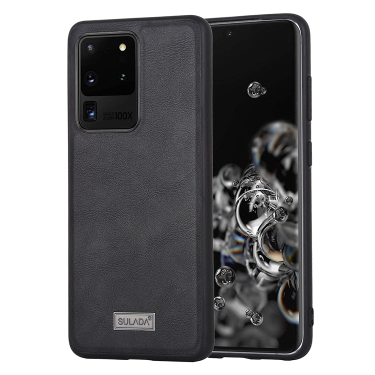 SULADA Shockproof TPU + Handmade Leather Protective Case, For Huawei Mate 20, For Huawei Mate 20 Pro, For Huawei P40, For Huawei P40 Pro, For Samsung Galaxy S20, For Samsung Galaxy S20 Plus, For Samsung Galaxy S20 Ultra