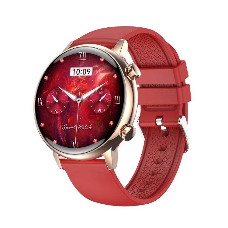 HK39 1.1 inch Smart Silicone Strap Watch Supports Bluetooth Call/Blood Oxygen Monitoring, Silicone Strap (Pink), Silicone Strap (Red), Silicone Strap (White), Silicone Strap (Black)