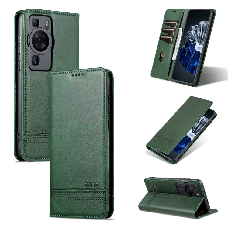 AZNS Magnetic Calf Texture Flip Leather Phone Case, For Huawei P60 / P60 Pro, For Honor X5