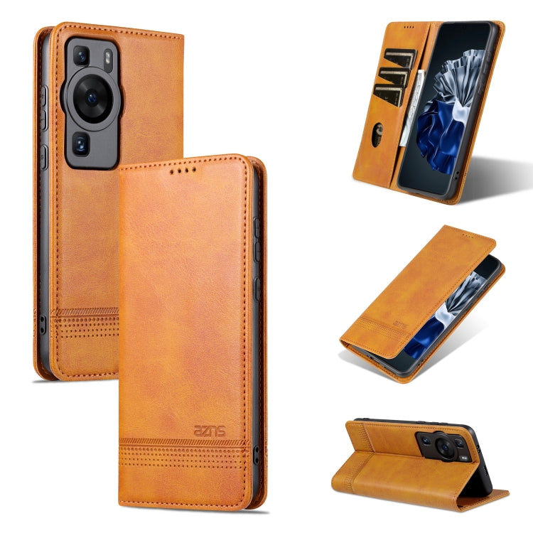 AZNS Magnetic Calf Texture Flip Leather Phone Case