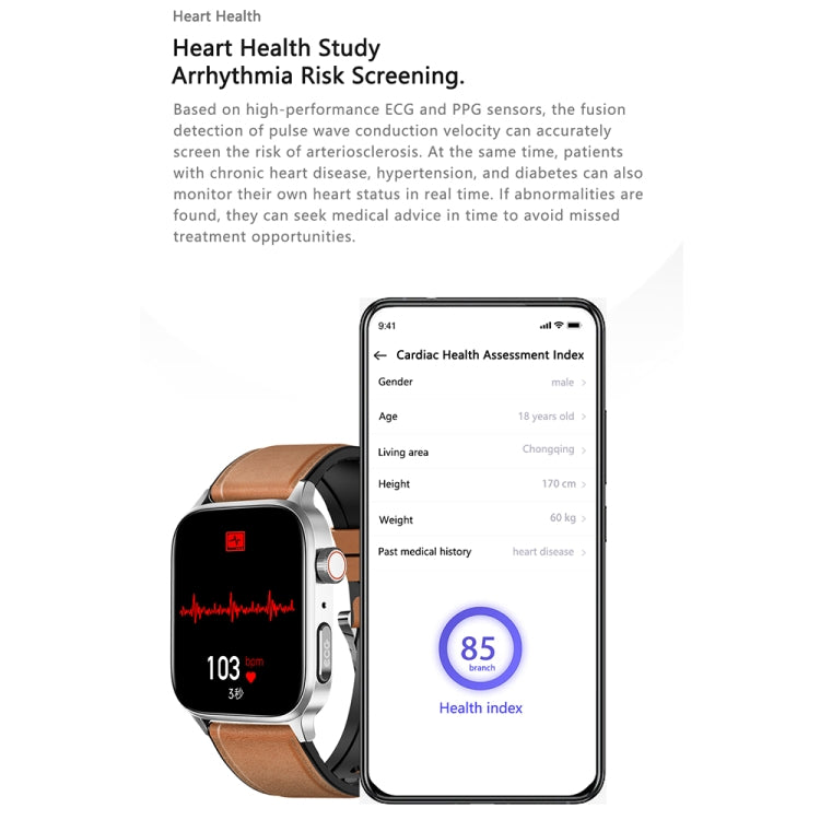 GT22 1.85 inch TFT Screen Silicone Band Health Smart Watch, Support Bluetooth Call / Plateau Blood Oxygen / Body Temperature / Arrhythmia / TI Heart Rate Monitoring