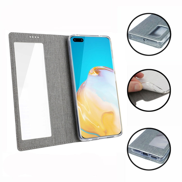 ViLi DMX-54 Shockproof TPU + PU Leather View Window Magnetic Attraction Horizontal Flip Protective Case with Card Slots & Holder & Sleep / Wake-up, For Huawei P40, For Huawei P40 Pro