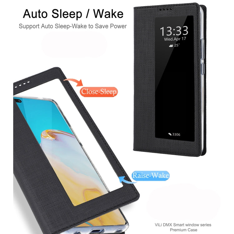 ViLi DMX-54 Shockproof TPU + PU Leather View Window Magnetic Attraction Horizontal Flip Protective Case with Card Slots & Holder & Sleep / Wake-up