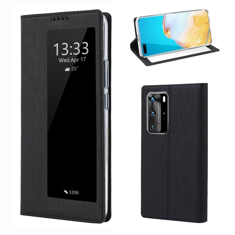 ViLi DMX-54 Shockproof TPU + PU Leather View Window Magnetic Attraction Horizontal Flip Protective Case with Card Slots & Holder & Sleep / Wake-up, For Huawei P40, For Huawei P40 Pro