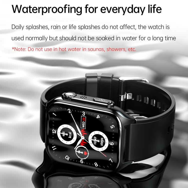 TK12 1.96 inch IP67 Waterproof Silicone Band Smart Watch Supports ECG / Remote Families Care / Bluetooth Call / Body Temperature Monitoring