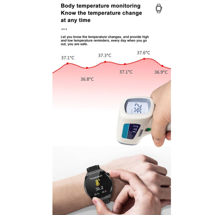 TK20 1.39 inch IP68 Waterproof Silicone Band Smart Watch Supports ECG / Remote Families Care / Body Temperature Monitoring