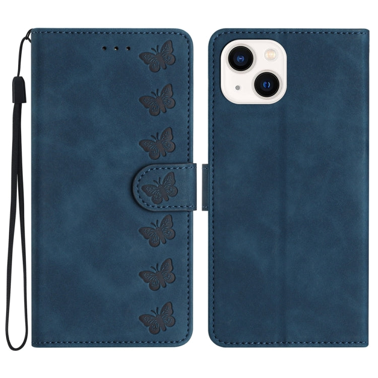 Seven Butterflies Embossed Leather Phone Case, Series 5