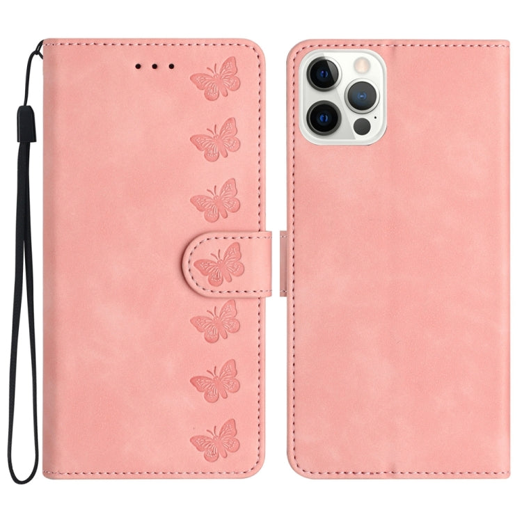 Seven Butterflies Embossed Leather Phone Case, Series 3