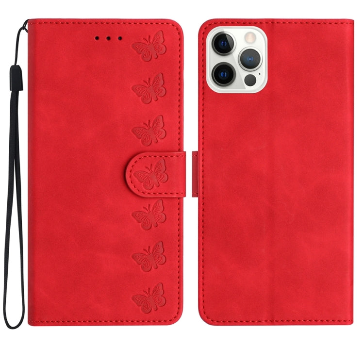 Seven Butterflies Embossed Leather Phone Case, Series 4