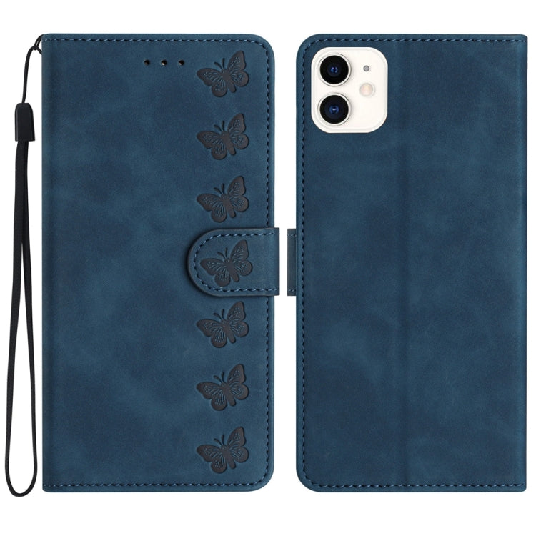 Seven Butterflies Embossed Leather Phone Case, Series 5