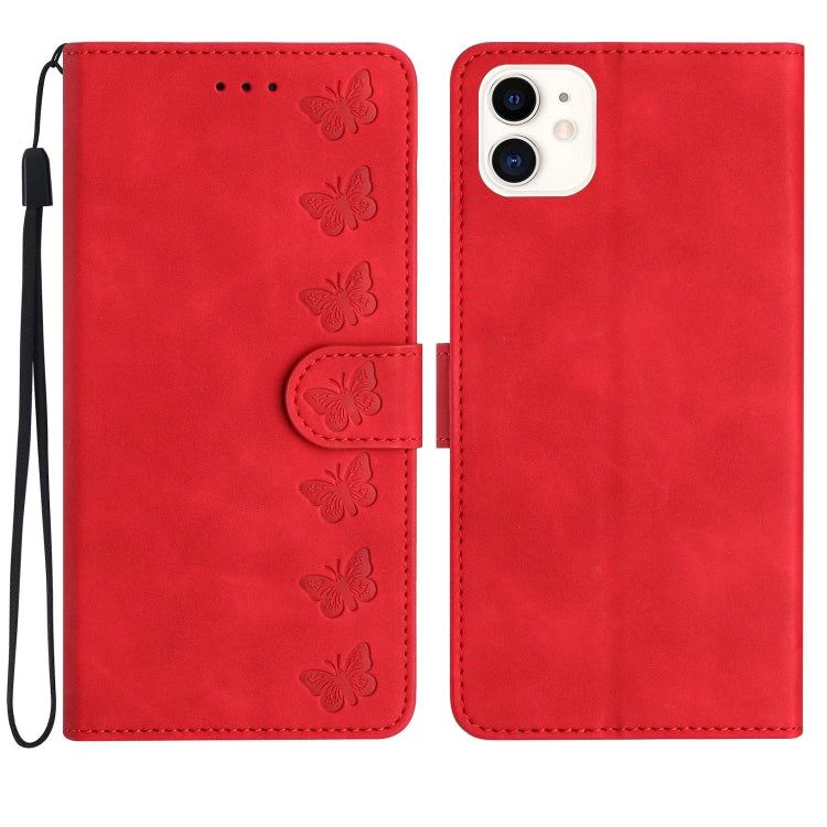 Seven Butterflies Embossed Leather Phone Case, Series 1