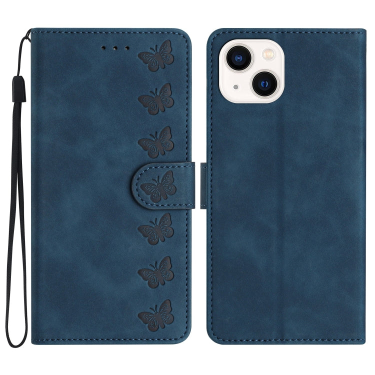 Seven Butterflies Embossed Leather Phone Case, Series 2