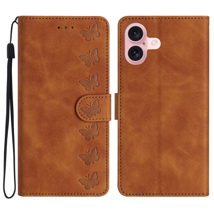 Seven Butterflies Embossed Leather Phone Case, Series 2