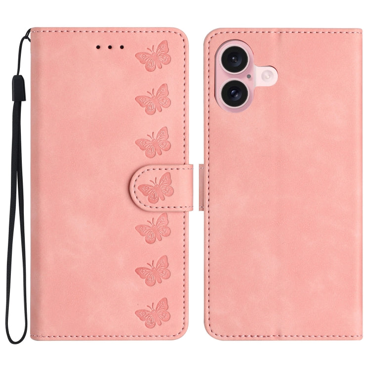 Seven Butterflies Embossed Leather Phone Case, Series 2