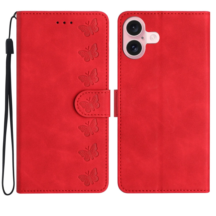 Seven Butterflies Embossed Leather Phone Case, Series 2