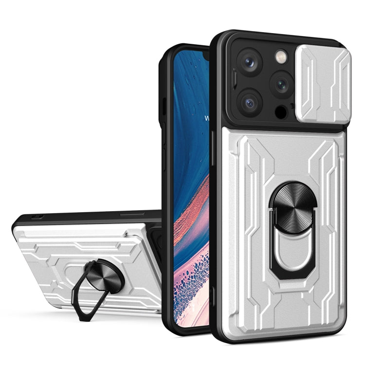 Sliding Camshield TPU+PC Phone Case with Card Slot