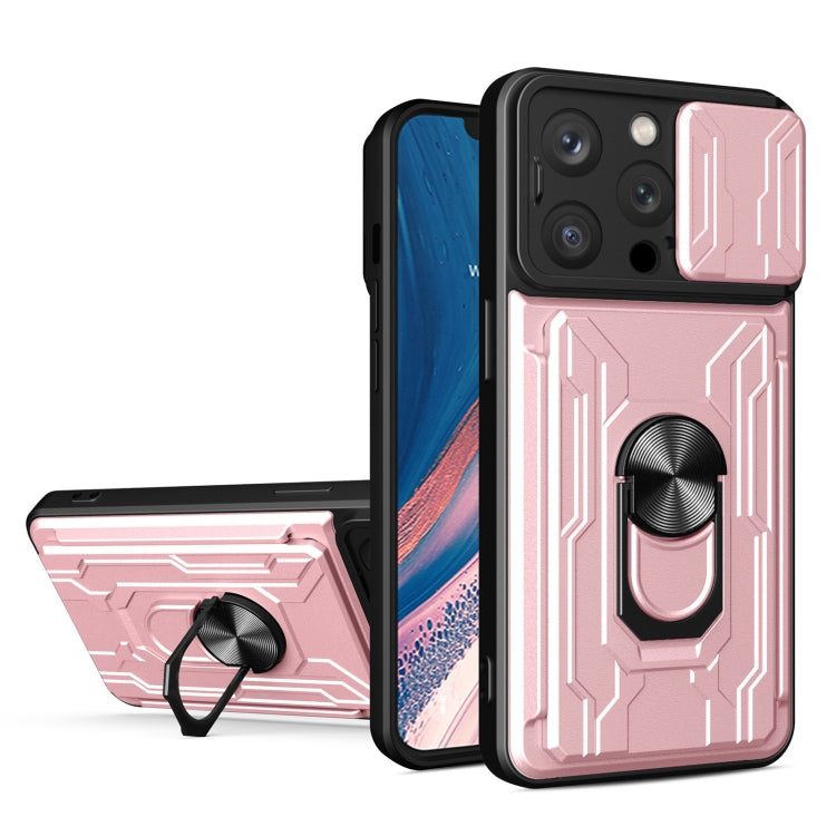 Sliding Camshield TPU+PC Phone Case with Card Slot