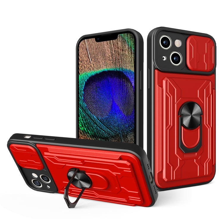 Sliding Camshield TPU+PC Phone Case with Card Slot