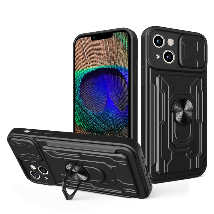 Sliding Camshield TPU+PC Phone Case with Card Slot