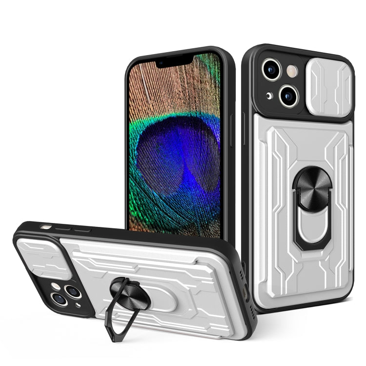 Sliding Camshield TPU+PC Phone Case with Card Slot