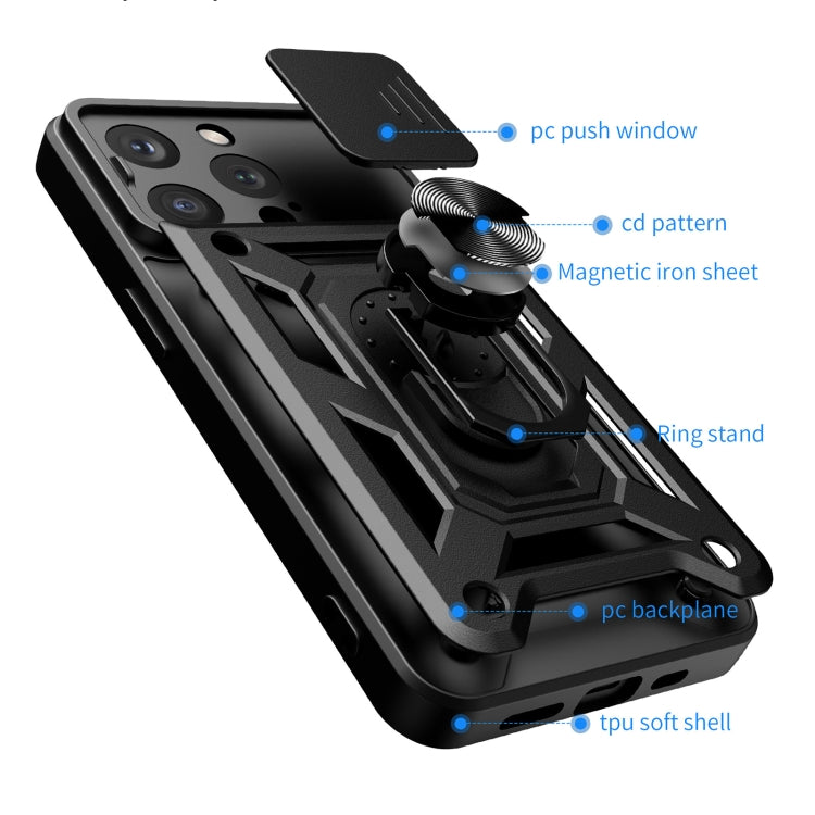 Sliding Camera Cover Design TPU+PC Phone Case, For iPhone 15 Pro Max, For iPhone 15 Pro, For iPhone 15 Plus, For iPhone 15