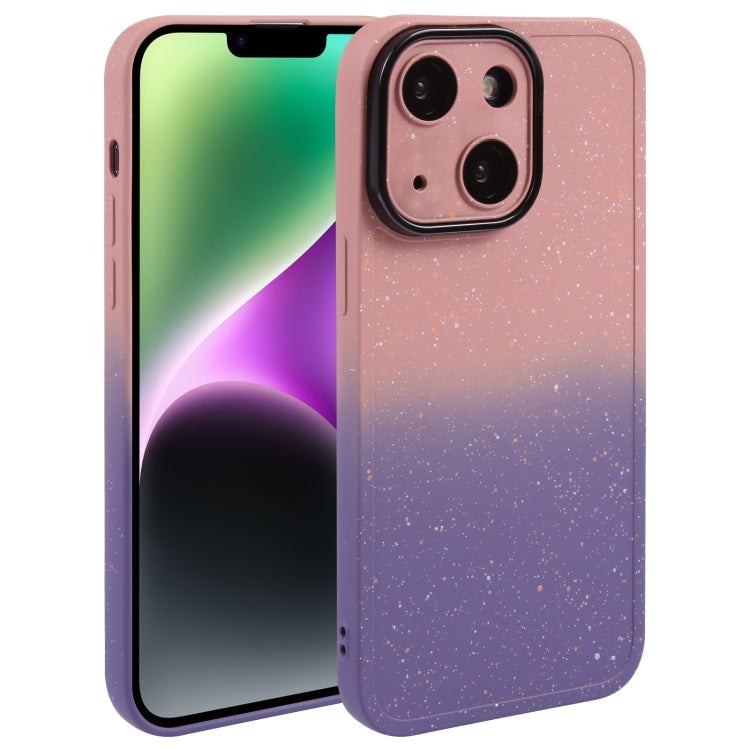 Gradient Starry Silicone Phone Case with Lens Film, Series 4