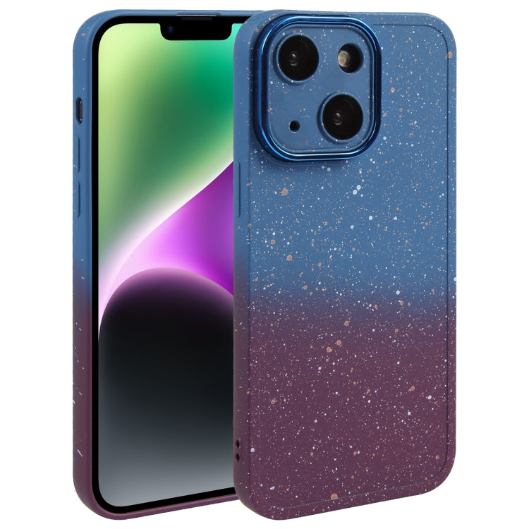 Gradient Starry Silicone Phone Case with Lens Film, Series 4