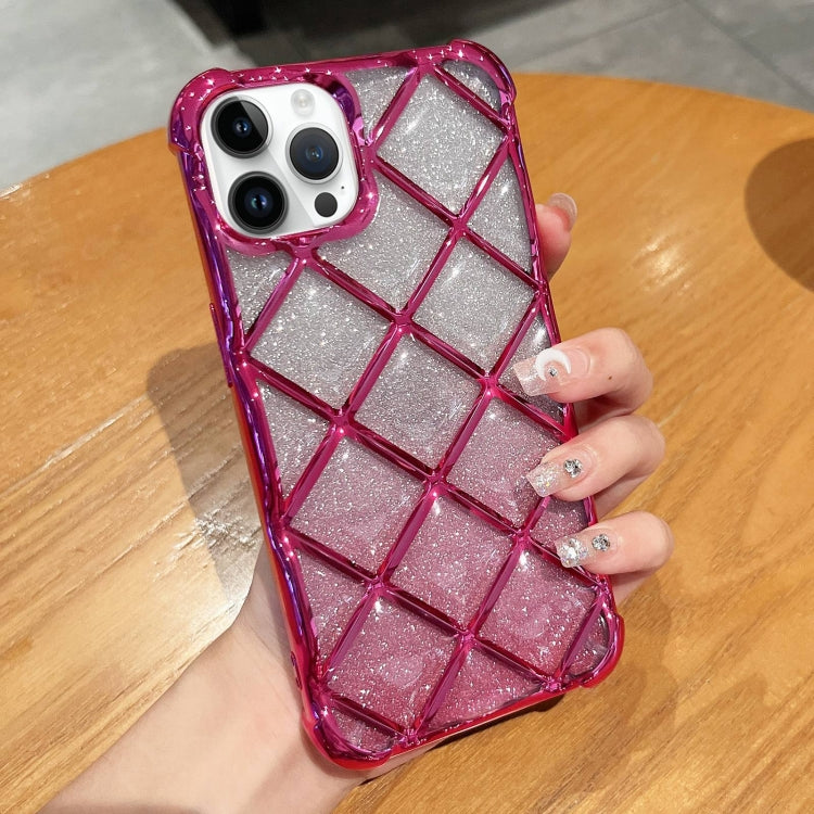 3D Diamond Lattice Laser Engraving Glitter Paper Phone Case, Series 2