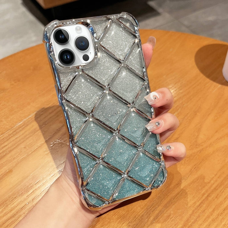 3D Diamond Lattice Laser Engraving Glitter Paper Phone Case, Series 2