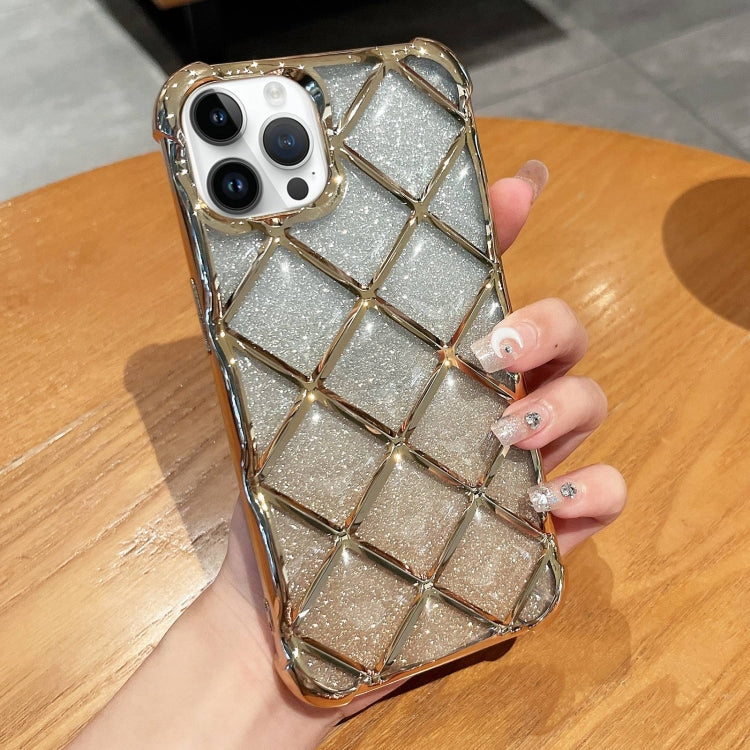 3D Diamond Lattice Laser Engraving Glitter Paper Phone Case, Series 3